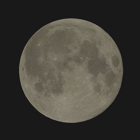 準スーパームーン(満月、月齢15.37)・低感度