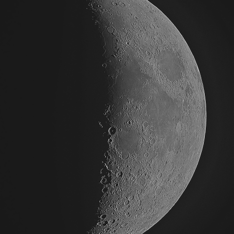 月面五態(月齢5.67)・再画像処理