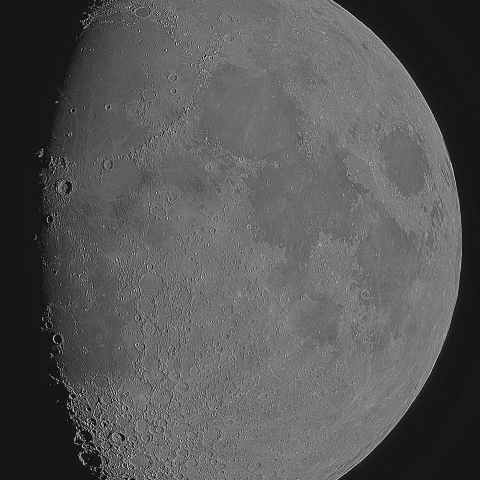 月面五態(月齢9.68)・再画像処理