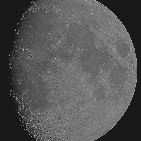 月面五態(月齢10.71)・再画像処理