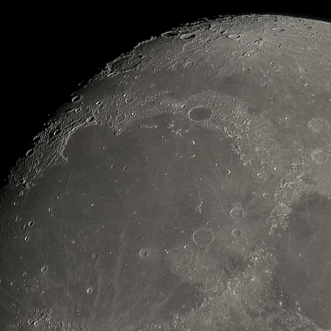 月面「雨の海全景から月面北部へ」