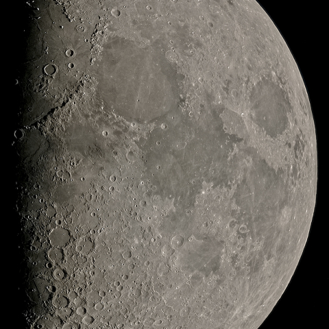 九日月(月齢8.75)