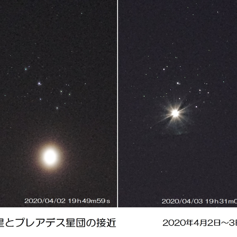 「金星とプレアデス星団」の接近