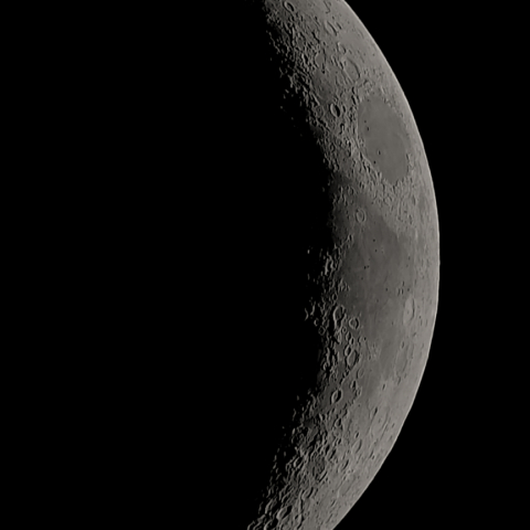 五日月(月齢4.34)