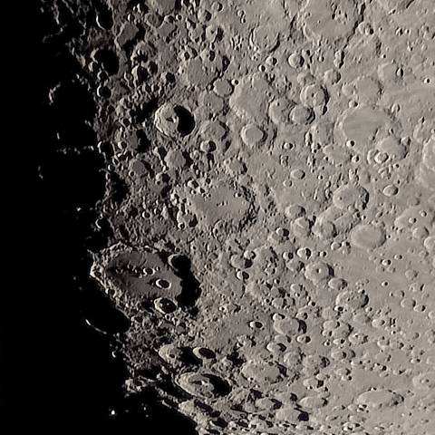 月面「クラビウス～ティコ～デランデル～ピタトス」附近