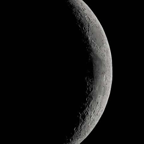 四日月(月齢3.70)・再画像処理