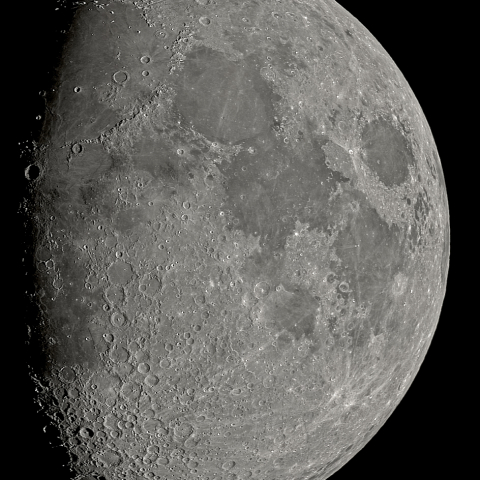 九日月(月齢8.75)