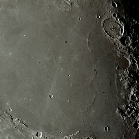 月面「晴れの海」附近