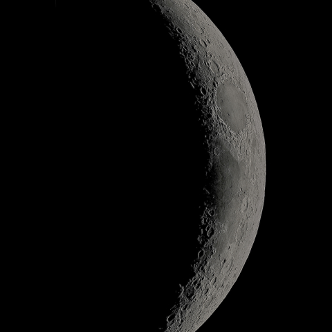 四日月(月齢3.49)・再画像処理