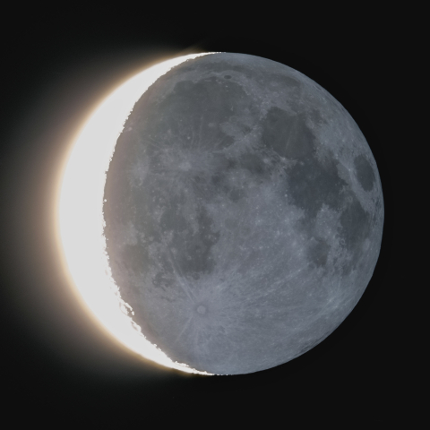 二十八日月(地球照、月齢26.37)