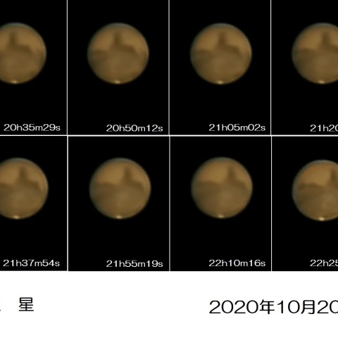 火星の自転(2020.10.20)・その2