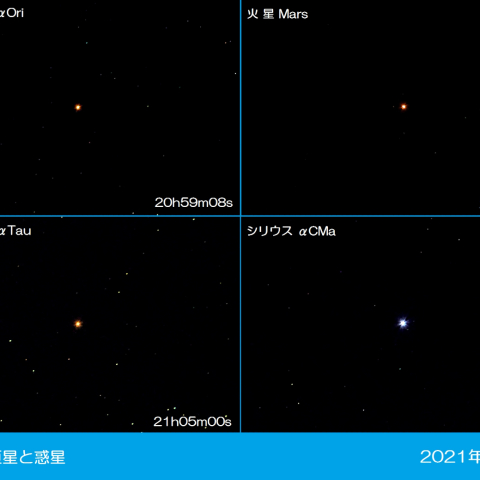 この冬の恒星と惑星(2021.01.25)