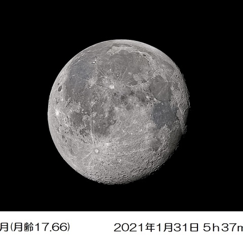 十九日月(月齢17.66)