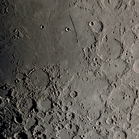 月面「ピタトス～直線壁」附近