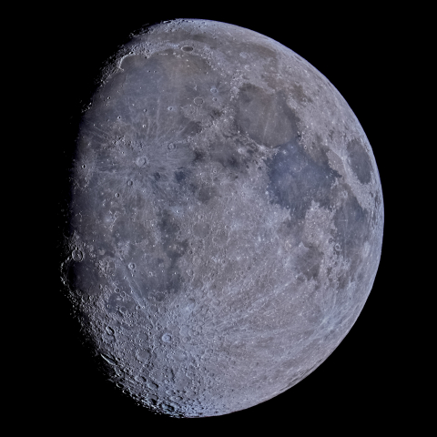 十二日月(月齢11.31)・彩度強調