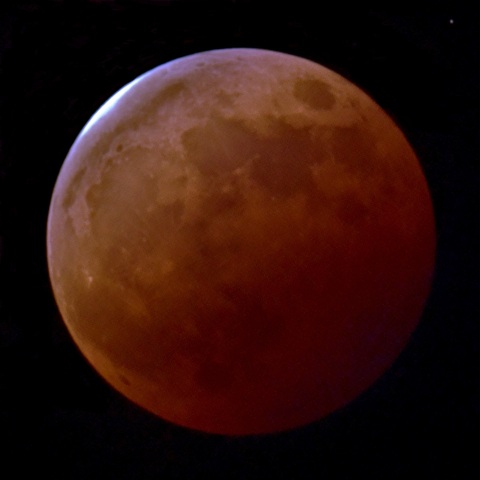 十五日月(満月、皆既月食、月齢14.68)・再画像処理