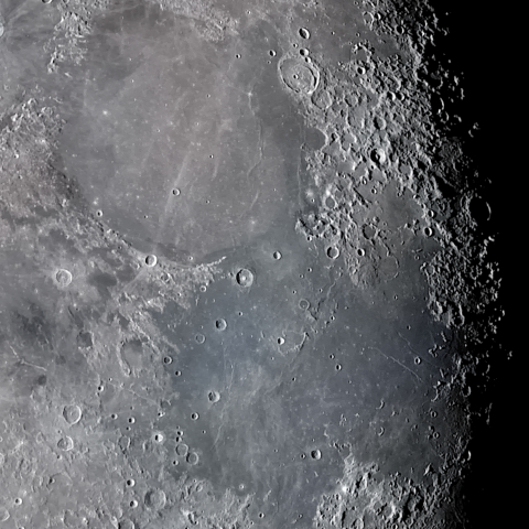月面「晴れの海～静かの海」附近