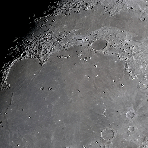 月面「虹の入江」附近