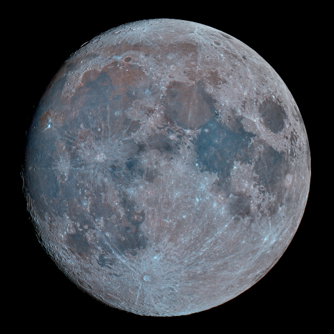 十三日月(月齢12.7)・彩度強調三態