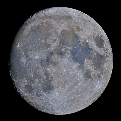 十三日月(月齢12.7)・彩度強調三態