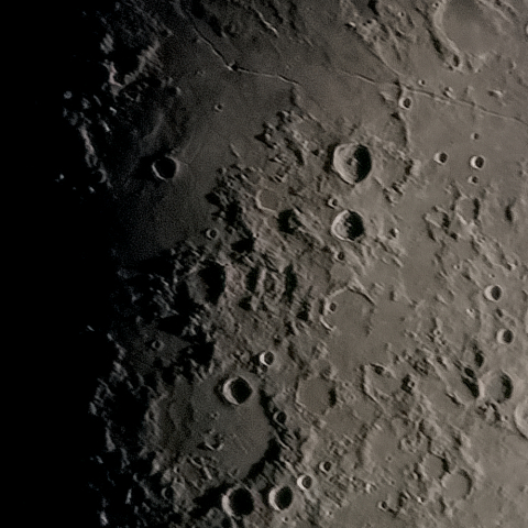 月面「蒸気の海～中央火口列」附近