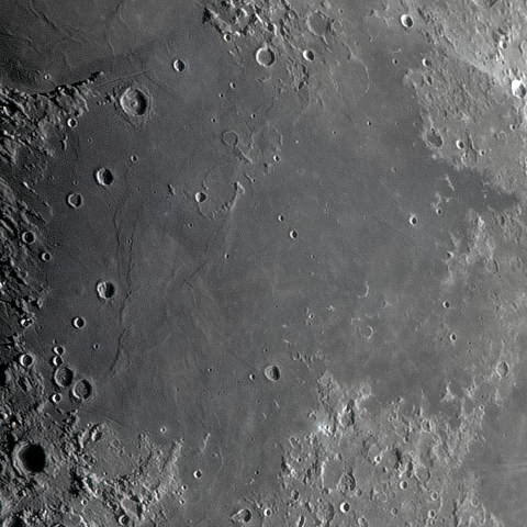 月面「静かの海」附近