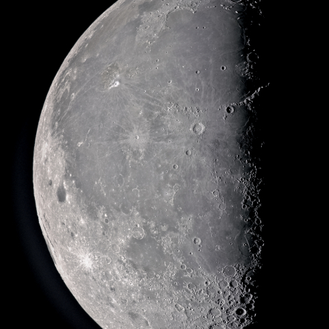 二十四日月(下弦、月齢22.4)・再画像処理