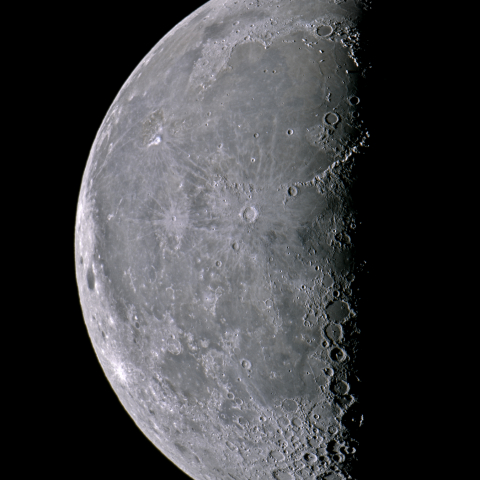 二十三日月(下弦、月齢21.6)・再画像処理