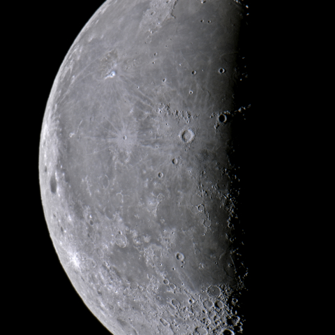 二十四日月(月齢22.4)・再画像処理