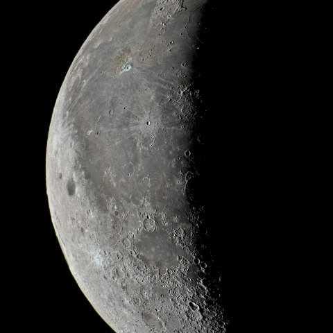 二十五日月(有明月、月齢23.7)・再画像処理