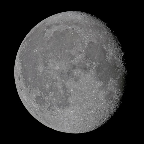 十八日月(居待月、月齢17.5)・再画像処理