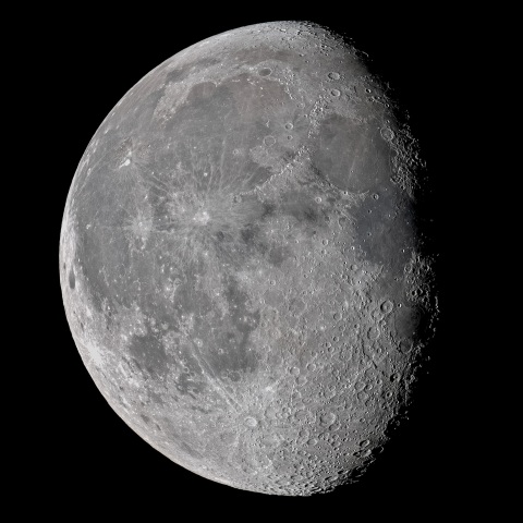 二十一日月(更待月、月齢19.3)・再画像処理