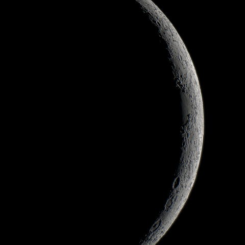 三日月(月齢2.7)・再画像処理