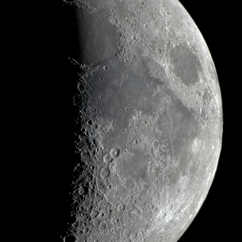 七日月(月齢6.6)・再画像処理