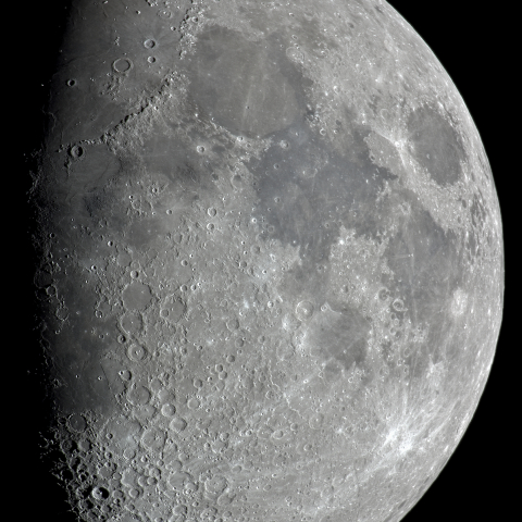 九日月(月齢8.5)・再画像処理