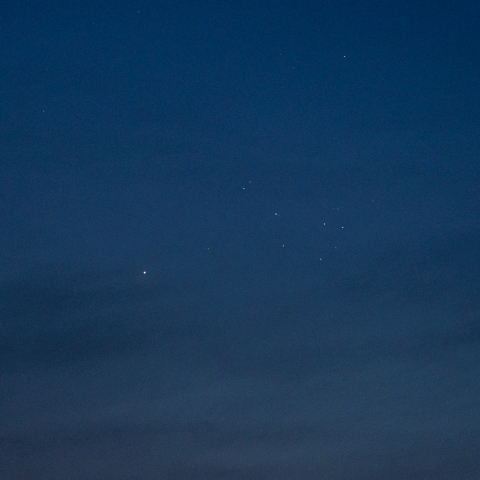 水星とプレアデス星団M45の接近①