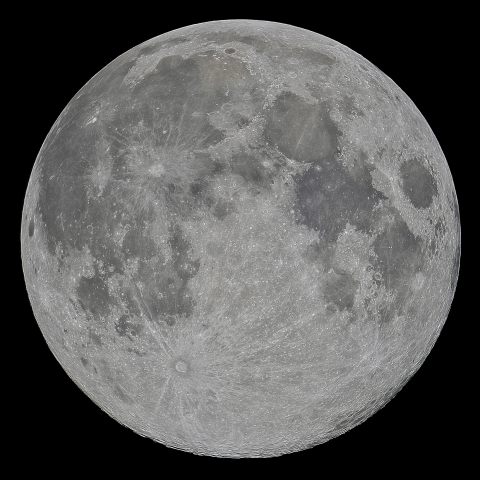 十五日月(満月、月齢14.1)・再画像処理