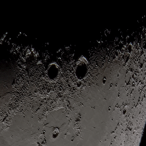 月面「アリストテレス～エウドクソス～コーカサス山脈」附近