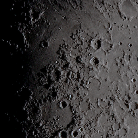 月面「ヒギヌス谷～ヒッパルコス～アルバテグニウス」附近