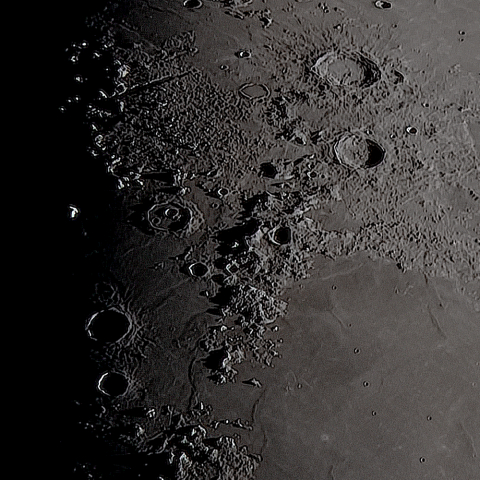 月面「北部～アルプス山脈～アペニン山脈」附近