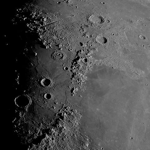 月面「月面北部」附近