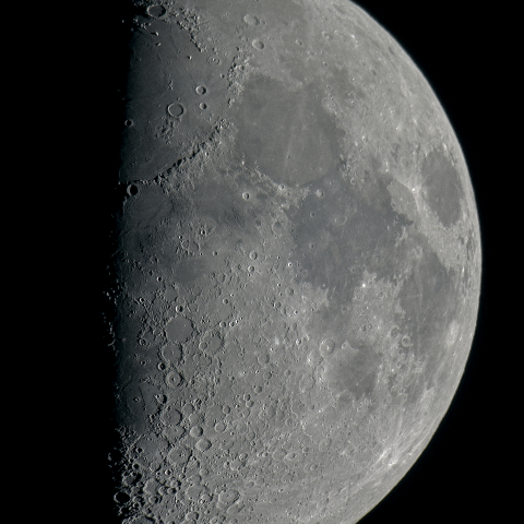 九日月(月齢8.7)