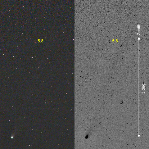 3月27日のポン・ブルックス彗星（12P）