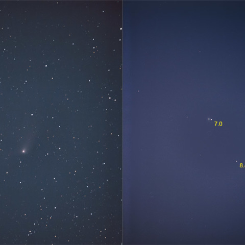 明け方の２大彗星