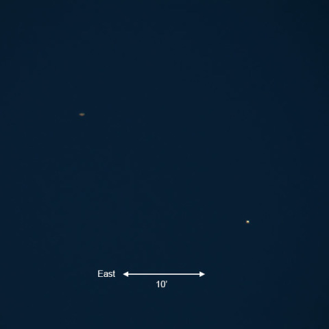 水星と土星のランデブー