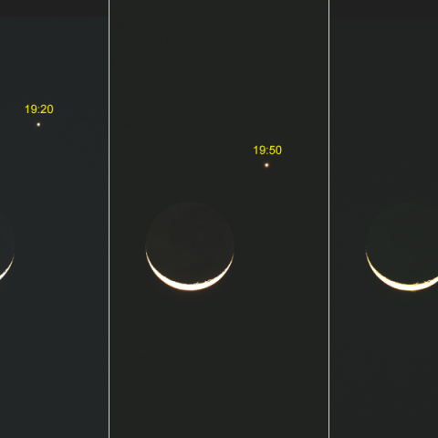 月と金星のランデブー