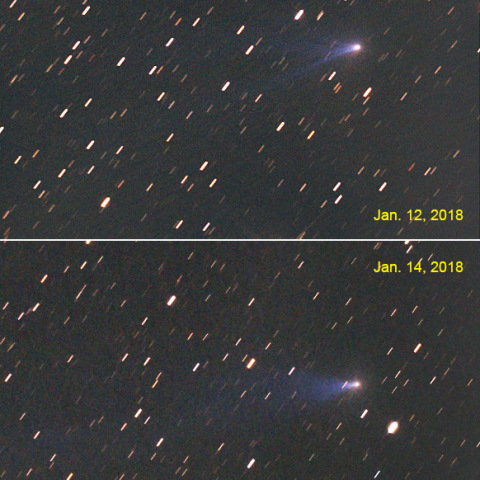 パンスターズ彗星（2日間の変化）