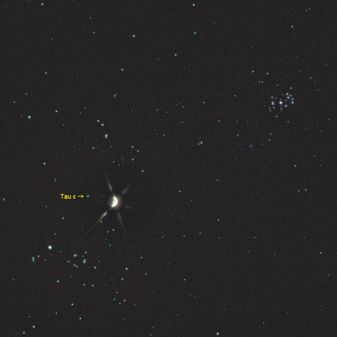 月によるヒヤデス星団の掩蔽