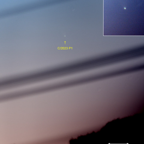 9月18日夕方の西村彗星(C/2023 P1)