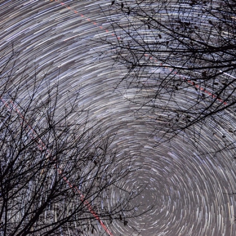 北天の星の軌跡